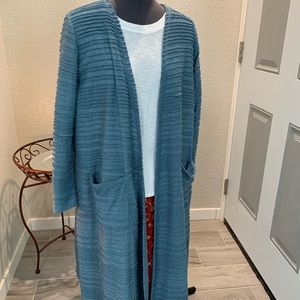 LulaRoe | duster | long sleeve | blue | medium |